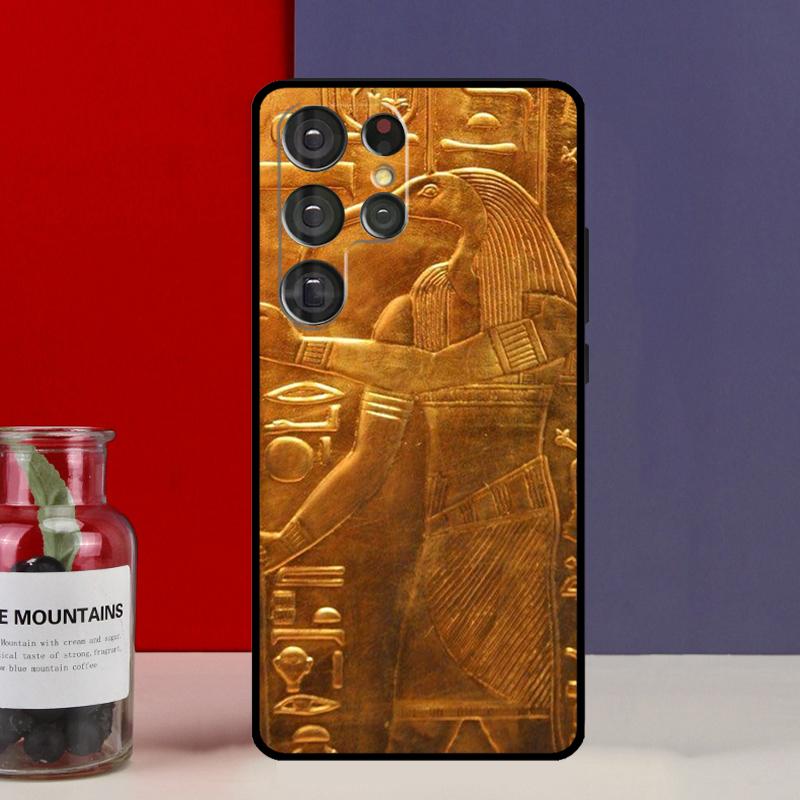 Egypt Pharaoh Mural Funda Case For Samsung Galaxy S25 Ultra S9 S10 S20 S21 FE S22 S23 Plus S24 Ultra Phone Cover