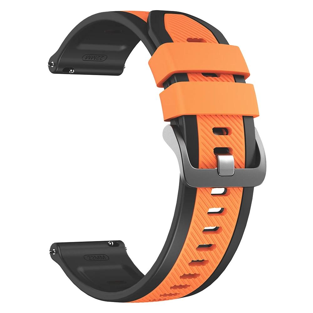 Silikonarmband für Realme Watch S 2 3 Pro 22mm Weiches Smartwatch-Armband Correa für Realme Watch S2 Zweifarbig Damen Herren Uhrenarmbänder