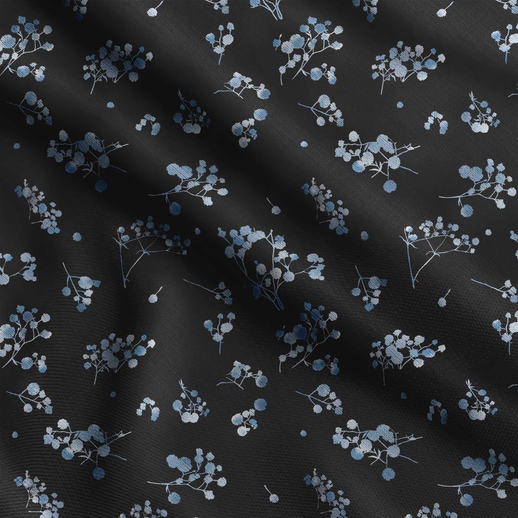 Soimoi Floral Print,  Cotton Cambric, Quilting Fabric Sold by The Yard 42 Inch Wide, Medium Weight Cotton Fabric, Sewing  Supplies,Blue &