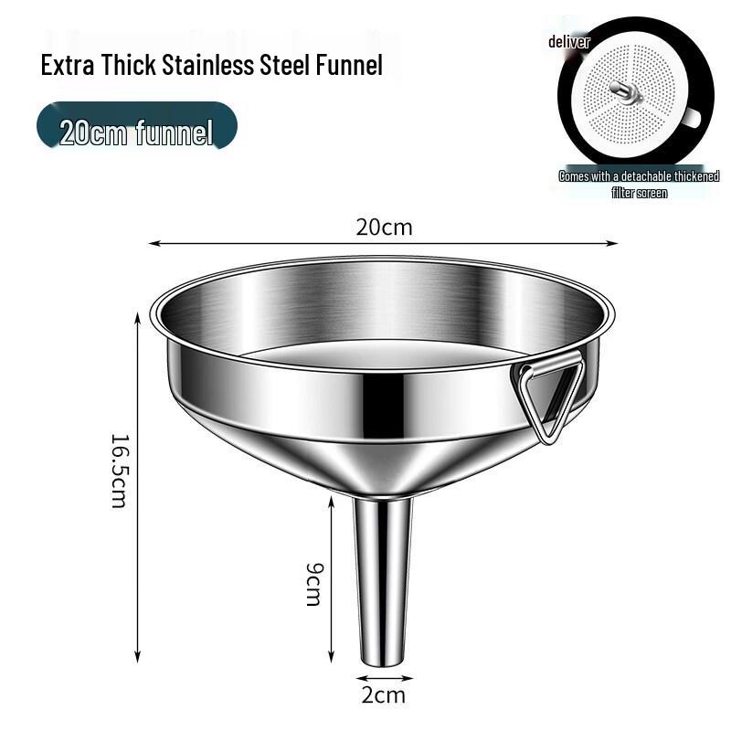 Food-Grade Stainless Steel Funnel (2-Pack)