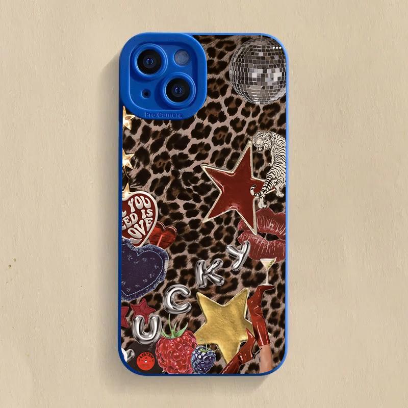 Cheetah Vintage Leopard Star Pattern Phone Case For iPhone 17 16 15 14 13 12 11 Pro Max Plus Mini 17 Air 16E XS X XR Soft Cover