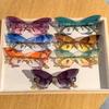 Butterfly-shaped Decorative Sunglasses, Rimless Sunglasses, Women's Party and Ball Gown Style Sunglasses, Black Sunglasses