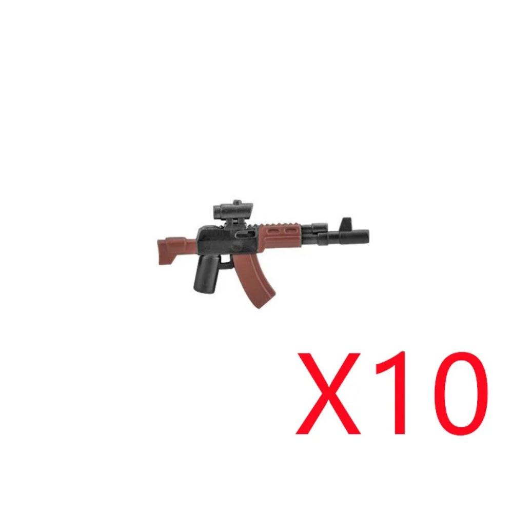 WWI WWII Building Blocks Soldiers Military Accessories Bomb Two-color Gun Mini Brick Weapons Gift Toy AKM Helmet RPG Grenad X026