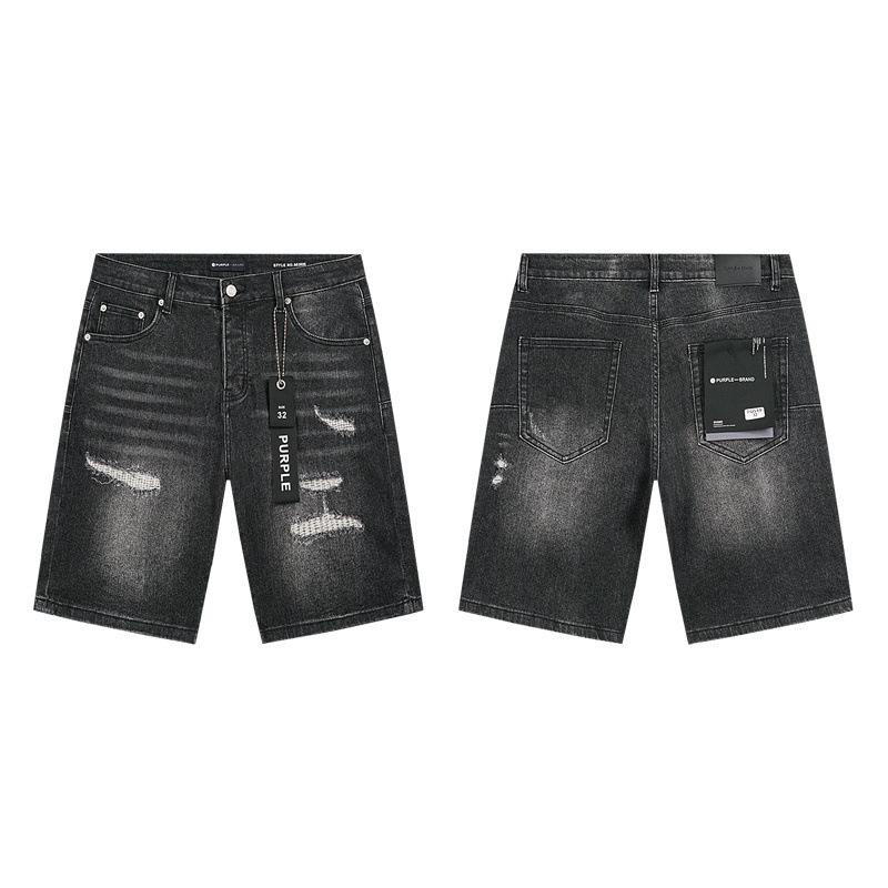 Trendige Marke PURPLE BRAND JEANS Europäische und amerikanische High-Street-weite vielseitige Jeans-Shorts für Männer und Frauen