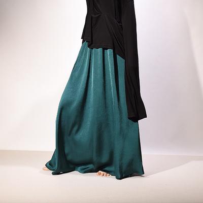 Satinröcke für Damen Frühling Elegant Fließend A-Linie Cocktail Formell Seiden-Maxirock Ausgeh-Outfits Damen Maxisatinrock Hoch tailliert Fließender Rock
