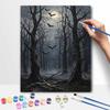 Halloween Digital Oil Painting Coloring Painting Bat Forest Moon Hand Painting Home Decoration