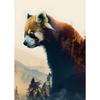 Animal and Forest Poster Eagle Wolf Tiger Lion Cat Panda Fox Tree Canvas  for Living Room Home Decor Wall Art Mural
