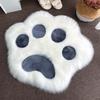 Plush Cat Paw Rug Fluffy Cute Kitten Paw Shape Floor Mat Cozy Furry Anti-Slip Bedroom Rug for Living Room Nursery Playroom Decor