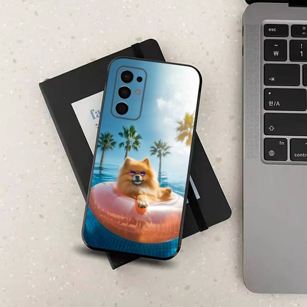 Cute animal Pomeranian Dogs For Samsung Galaxy A73,31,Note,22,71,53,32,72,41,8,9,52,J7,Soft Black Silicone Cover Case