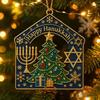 Veselou Chanuku Vánoční ozdoba na stromeček Akrylová Židovská Chanuka Vánoční ozdoby Duchovní dárky pro Muže Ženy Dospělé
