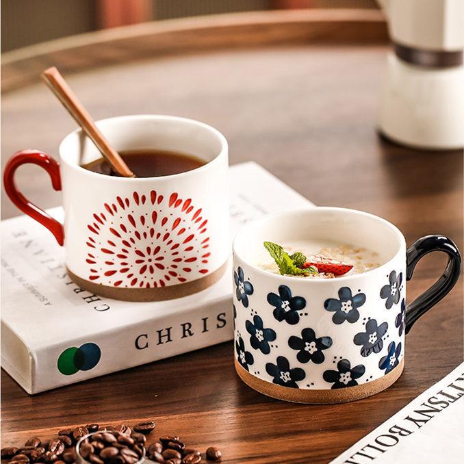 Retro Artistic Ceramic Cup High Value Home Drinking Water Mug Girls Office Coffee Cup Couple Cup