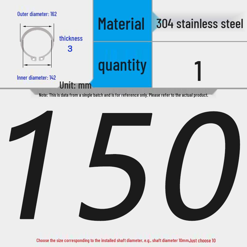 304 Stainless Steel Snap Ring for 3-200 Bearing