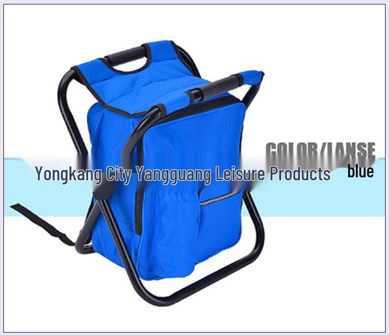 Sturdy Outdoor Folding Chair with Insulated Ice Pack - Comfortable for Camping, Barbecue & Fishing