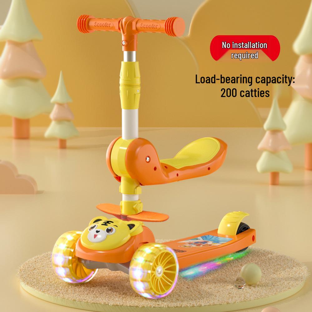 

3-in-1 Sit-and-Scoot for Kids Ages 1-12: Baby to Preteen Kick Scooter