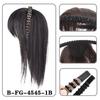 Synthetic Short Straight Clip In Bangs Wig Forehead Hair Band Bangs Filler Hair For Women Daily Easy To Wear