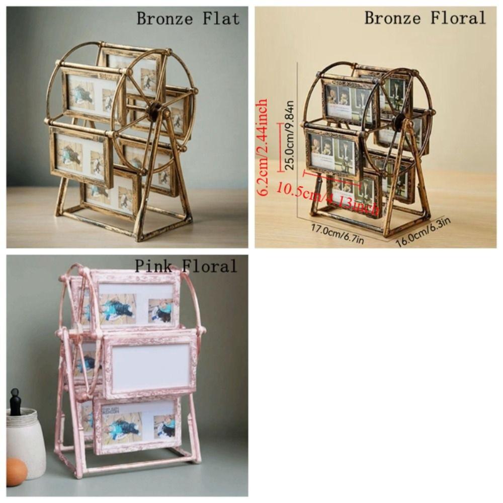 360° drehbarer Bilderrahmen 12 Fotoplätze Windmühlen-Bilderrahmen Geburtstagsgeschenk