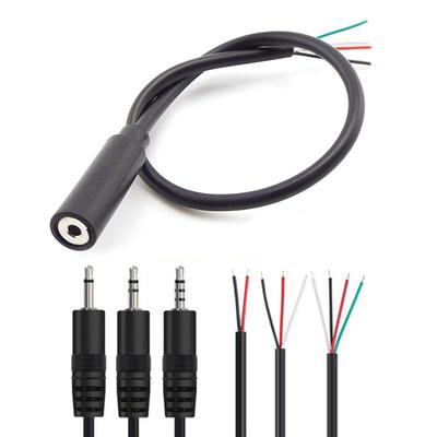 5 stuks 25CM 2,5mm Mono 2-polig 3-polig Connector Kabel Mannelijk Vrouwelijk Stekker 2-pins 3-pins Verlengkabel Audiokabel Oplader