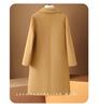 2024 Autumn/Winter Women's Double-Sided Wool Coat: Mid-Length, Stylish Lapel, New Chinese Style, Fashionable Australian Wool