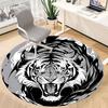 1pc Tiger Wildcat Office Round Area Rug, Under Office Chairs Bedroom Living Room Home Decor, Room Deco