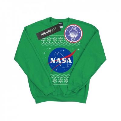 NASA Herren Klassisches Fair Isle Sweatshirt