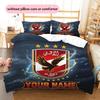 Custom Name Al Ahly SC Pattern Bedding Quilt Set  Home Decoration  Gift (1 * duvet cover + 2 * pillowcase  without core)