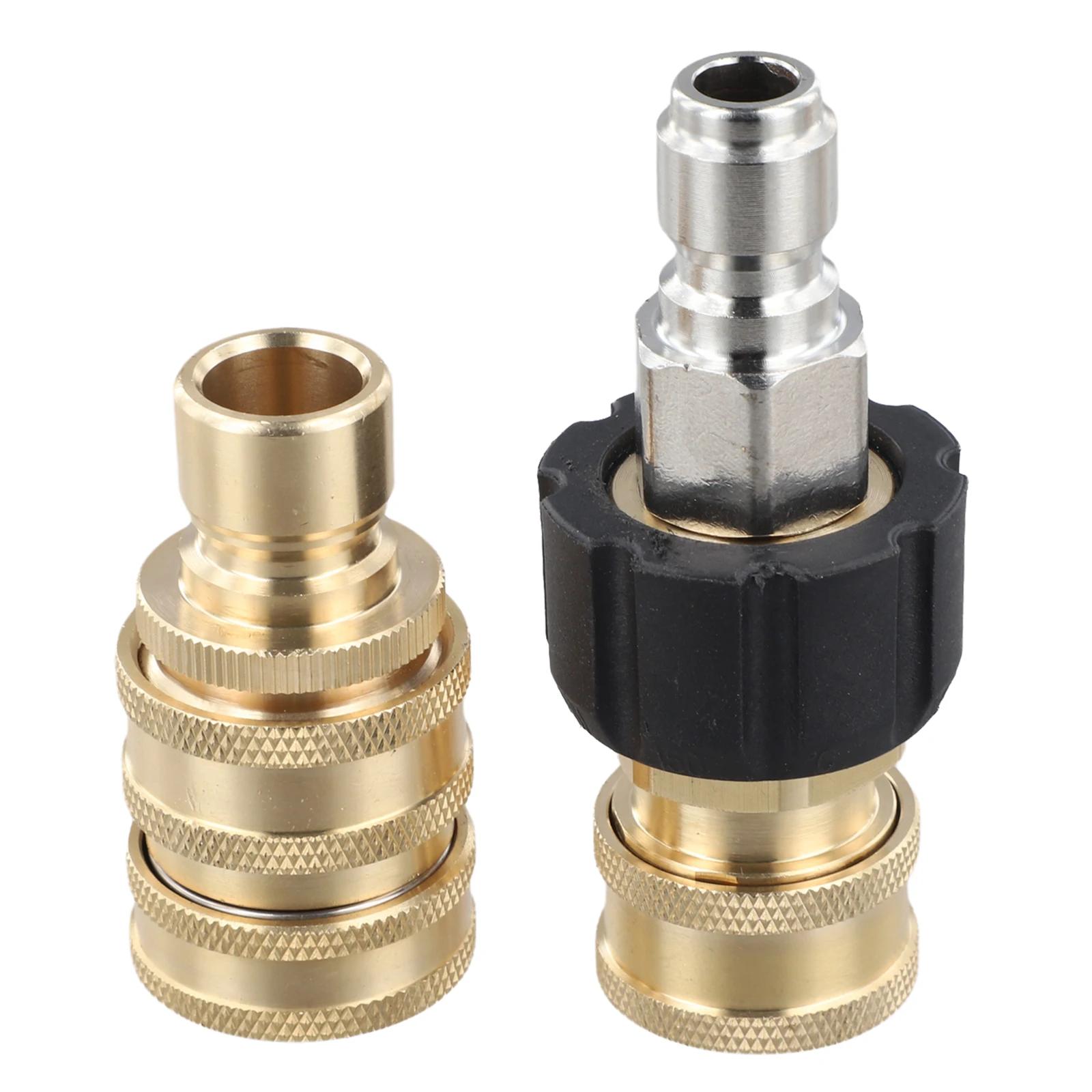

8Pcs Pressure Washer Adapter Quick Release Coupling Set M22 3/8 IN 3/4 Inch For Garden Hoses Car Washer Lance Connector Tools China Mainland