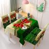 Vánoční zvonek Ubrus Spandex Potahy na jídelní židle Vodotěsné Nappe De Table Vánoční potah na stůl v evropském stylu Dekor