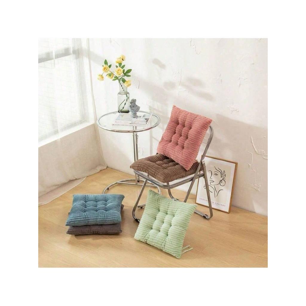 Thick corduroy square cushion, suitable for living rooms, bedrooms, and offices