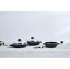 Black Enameled Frying Pan Riess 20 Cm, 1 L (0043-022)
