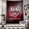 Wandbehang-Wandteppich mit individuellem Namen & Text, VfB Stuttgart FC Dekorativer Wandteppich für Schlafzimmer