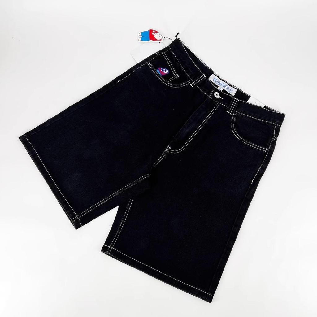 RogueWave Retro Hip Hop Cartoon Graphic Streetwear Denim Shorts Y2k Embroidery Baggy Jorts Harajuku Gym Basketball Shorts Men