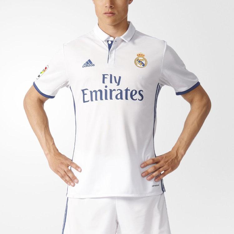 Adidas Real Madrid 2016-2017 Home Fan Edition Jersey With Letter Logo Stripes Men Jersey White S94992