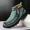 Fashion Retro Style Outdoor Men's High Top Shoes Leisure Walk Leather Ankle Boots Hot Sale Motorcycle Boots Non-Slip Botas Basic Boots