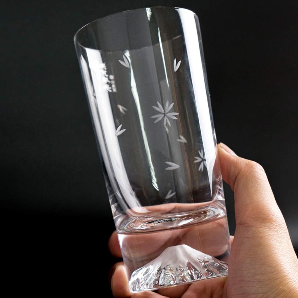 Fuji Tajima Glass Sakura Rocks Glass x Sakura Tumbler Pair Set Grand Prize Edo Glass Edo Kiriko Whiskey Beer Sake Day Day 60th Birthday Wedding