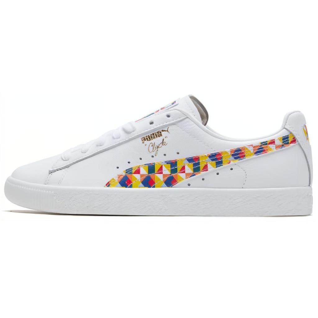 Puma Clyde Graffiti Retro Casual Skateboarding Shoes Unisex 370001-01