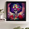 New Arrival 5D DIY Full Circle Diamond Painting "Skeleton Woman" Embroidery Cross Stitch Home Decor Gift