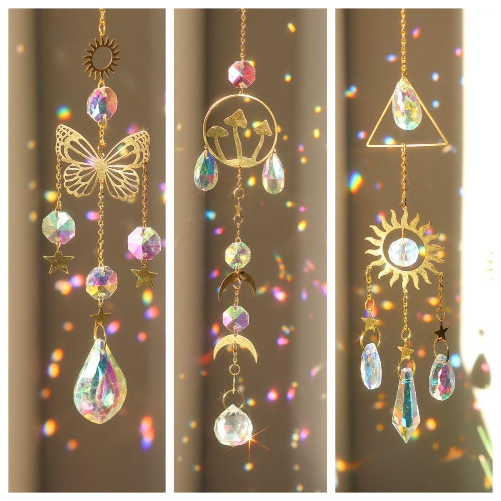 Bunte Gartenbastelarbeiten Wassertropfen-Anhänger Kristall-Dekorationsanhänger Mode Sonnenfänger