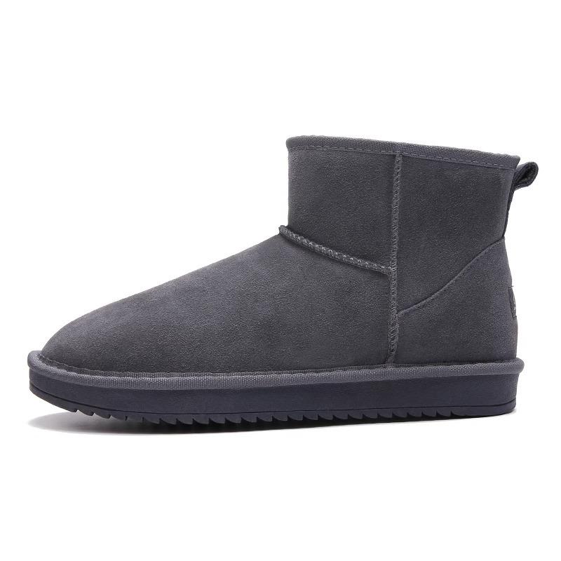 Snow boots women's 2025 new winter piled thickened short boots matte non-slip medium tube warm thick-soled cotton shoes