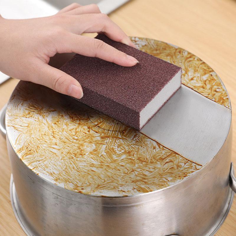 Magic Sponge Cleaning Brush, Metal Rust Removal Sponge Wipe, Emery Sponge Brush, Pot Brush, Kitchen Cleaning Daily Necessities