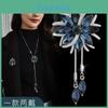 Snowflake Charm Long Necklace With Gold Plated Alloy For Holiday Gift Ideas
