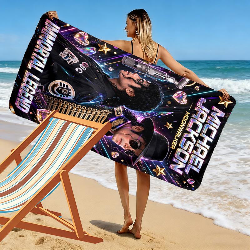 Michael Jackson Thriller Dance Poster Beach Towel Beach Towel For Vacation Photos Portable For Travel Seaside Quickdrying Swim Towel