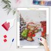 Winter Diamond Painting Kit Christmas Snow Diamond Mosaic Cartoon Bear Embroidery Wall Decor Gift 30x40cm/12x16inch