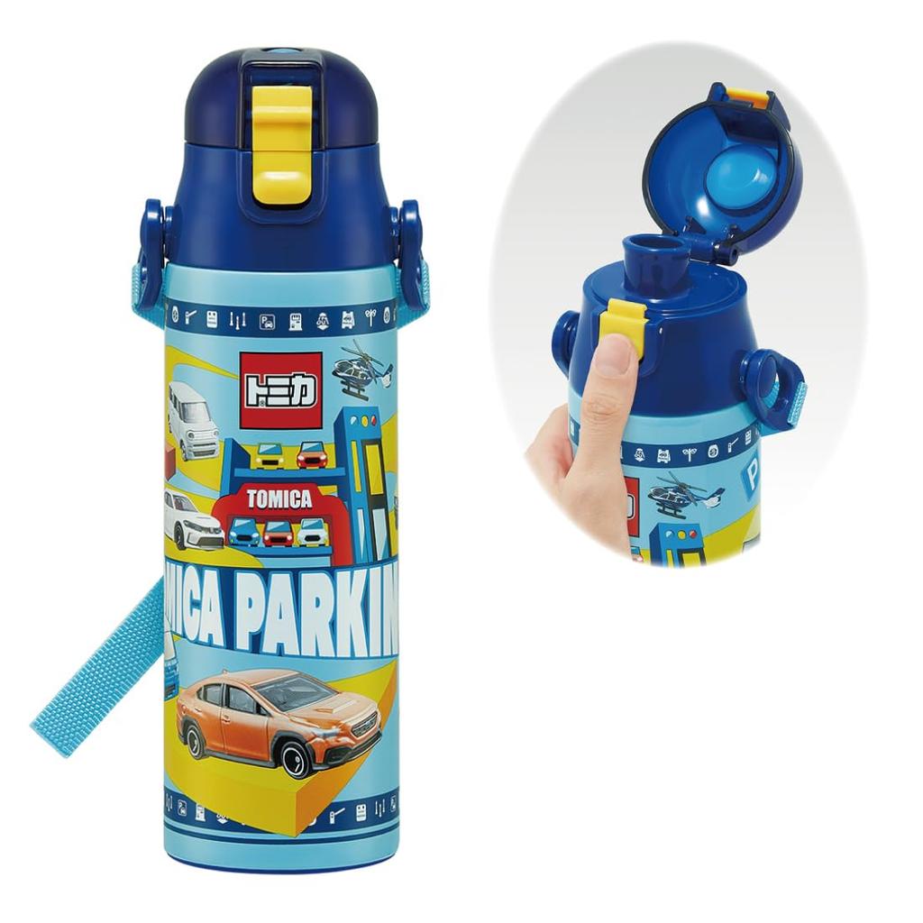 Skater Stainless Steel Water Direct Tomica 24 Sports Cool for Kids' Bottle, Drinking, 580ml, Design, Child-Friendly, Lightweight, Insulated, Bottle,