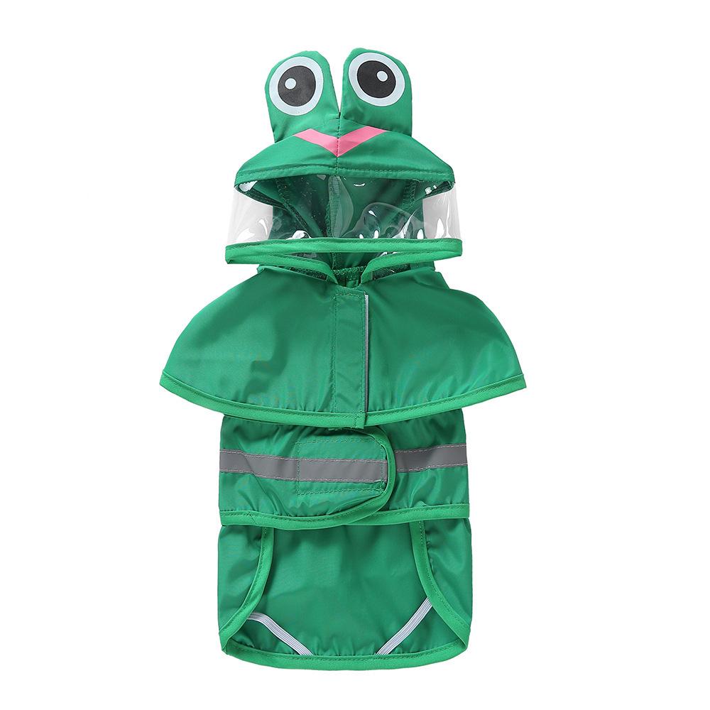 Universal Dog Raincoat with Foot Covers & Leash Access, Animal Design & Belly Wrap - Fits Small to Large Breeds