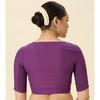 Women Cotton Half Sleeve Madras Checks Saree Blouse with Stretchable Sides