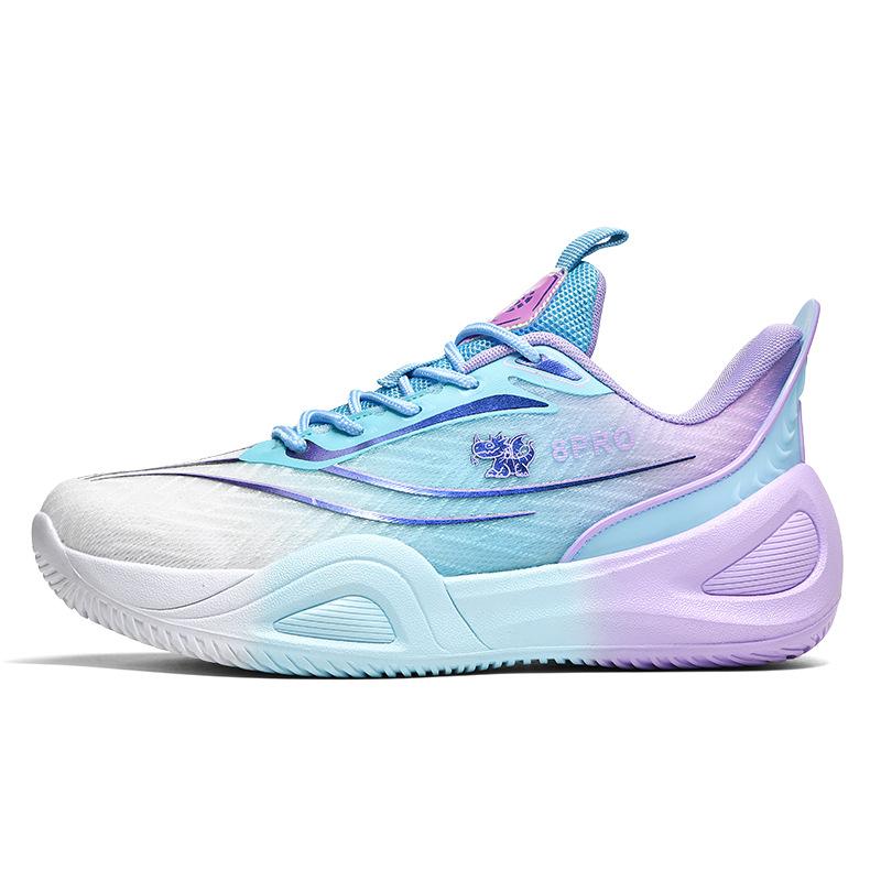 Popular youth mandarin duck breathable basketball shoes outdoor actual combat wear-resistant and non-slip couple training sneakers