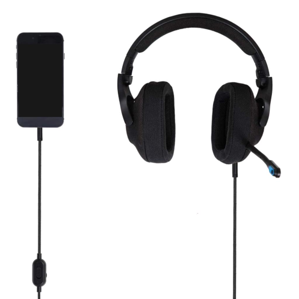 Durable 3.5mm Headphone Cable with Mute Function for G433/G233 Earphones Enjoy Clear Sound and Easy Control Cord Wire