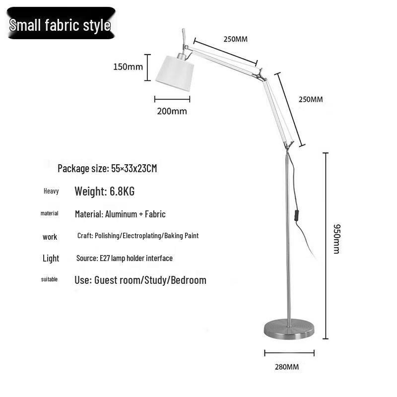 

OEING Straw Hat Girl Long Arm Floor Lamp