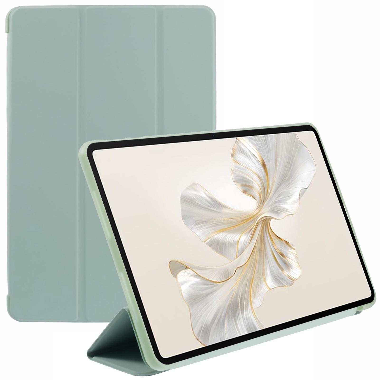 

Для чехла Honor Pad 9 Защита от царапин ПУ+Силикон Трехскладная подставка Чехол для планшета Light Green