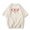 Fat mm pure cotton white short-sleeved t-shirt women's new popular summer design American half-sleeved loose top